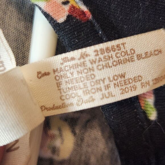 Matilda Jane Pep In Your Step Peplum Top, Women’s XL, Black Floral Rayon/Spandex - Picture 4 of 9